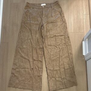 Anthropologie Striped Brown Pants